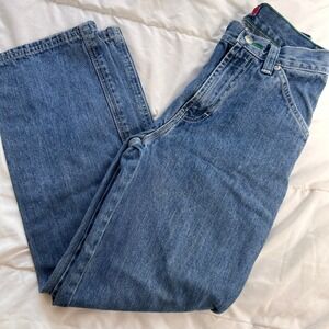 VINTAGE Tommy Hilfiger Jeans Boys 8 Blue‎ Carpenter Cargo Baggy Skater 90s Y2K